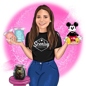 Scentsy Consultant Logo, Custom Cartoon Logo for Wax Melt Business, Independent Consultant Logo Design, Personalized Branding
