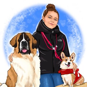 Logotipo de entrenador de perros / Marca comercial de mascotas personalizada / Arte de entrenamiento de animales de dibujos animados / Logotipo de entrenador de perros personalizado