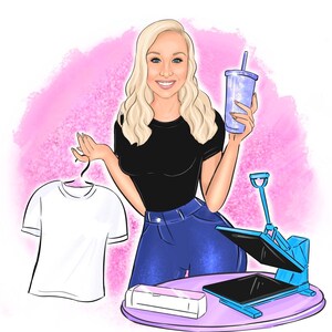 Custom Craft Business Logo | Handmade Business Logo | Small Business Branding | Personalized Portrait Logo | Custom Cartoon Logo