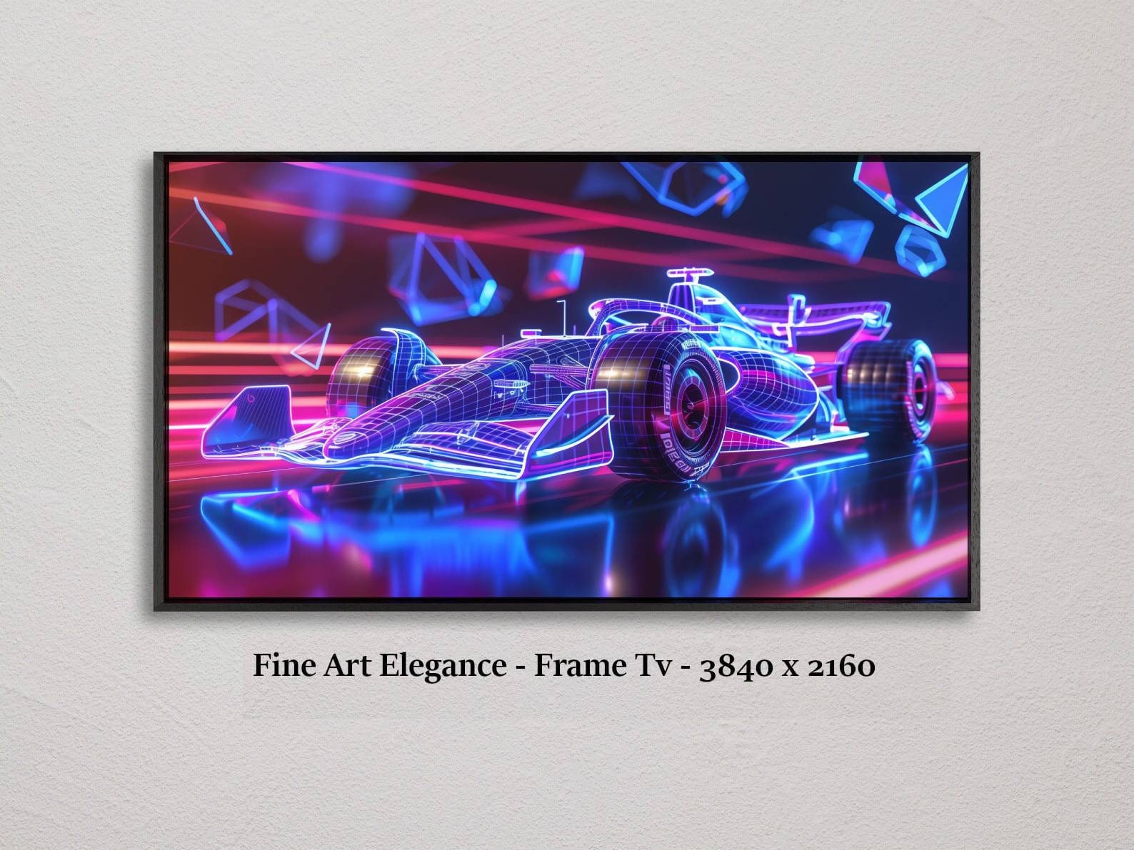 Wireframe Racing Game F1 Race Car Wireframe Art for Samsung Frame TV (digital Download) - Etsy