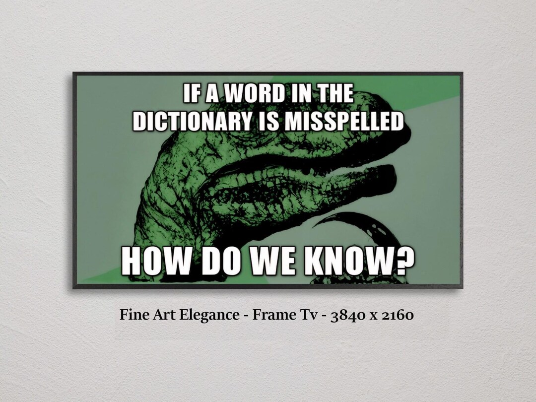 Philosoraptor Meme Art for Samsung Frame TV (digital Download) - Etsy