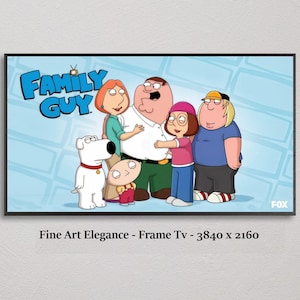 Peter Griffin, Family Guy, Cartoon, Tv-Serie, Tv-Rahmen, Fernsehbilderrahmen, Leinwand, Samsung Frame TV, 2017
