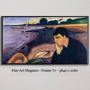 Edvard Munch, Melancholy, Television picture frame, samsung frame tv,