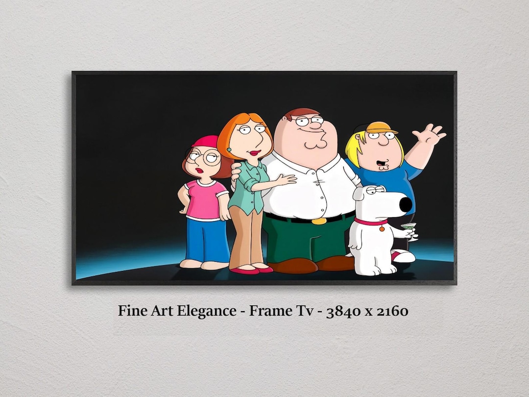 ピーター・グリフィン、ファミリー・ガイ、漫画、テレビ番組、テレビフレームアート、テレビ用額縁、キャンバス、サムスンフレームテレビ、 - Etsy 日本, image size:1080x810