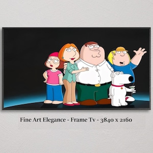 Peter Griffin, Family Guy, Cartoon, Tv-Serie, Tv-Rahmen, Fernsehbilderrahmen, Leinwand, Samsung Frame TV, 2017