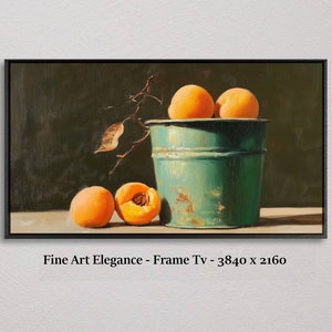 Apricots Still Life Oil Painting - Samsung Frame TV Art (JPG)