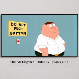 Peter Griffin, Family Guy, Cartoon, Tv-Serie, Tv-Rahmen, Fernsehbilderrahmen, Leinwand, Samsung Frame TV, 2017
