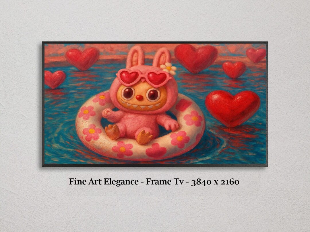 Labubu , Valentine, Tv Frame Art, Television Picture Frame, Canvas ...