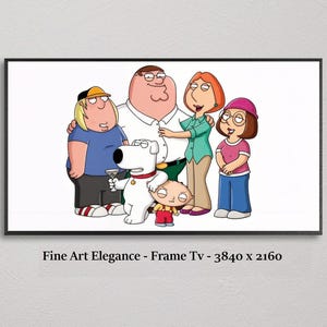 Peter Griffin, Family Guy, Cartoon, Tv-Serie, Tv-Rahmen, Fernsehbilderrahmen, Leinwand, Samsung Frame TV, 2017