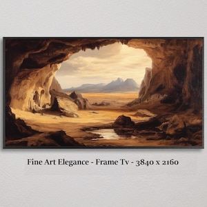 Desert Cave Oil Painting for Samsung Frame TV (Digital Download)