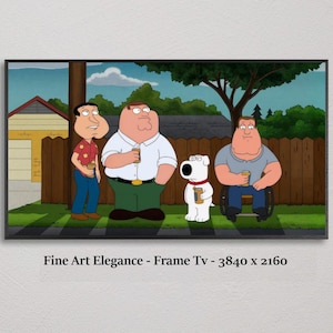 Peter Griffin, Family Guy, Cartoon, Tv-Serie, Tv-Rahmen, Fernsehbilderrahmen, Leinwand, Samsung Frame TV, 2017