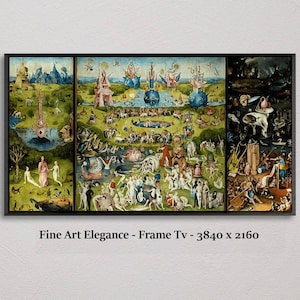 Hieronymus Bosch, The Garden of Earthly Delights Television picture frame, samsung frame tv