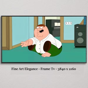 Peter Griffin, Family Guy, Cartoon, Tv-Serie, Tv-Rahmen, Fernsehbilderrahmen, Leinwand, Samsung Frame TV, 2017