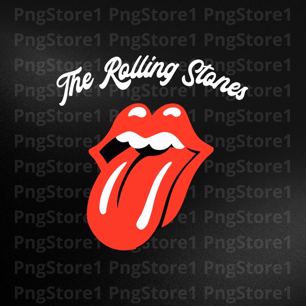 The Rolling Stones White Png, Rolling Stones Digital Download, Png T-Shirts, Bootleg Design Png, Rolling StonesPng Download, Digital Png