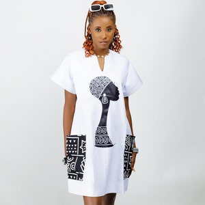 Stylish African women's Clothing: Dashiki Kaftan, Ankara Tribal Print, Naija Fashion, Premium