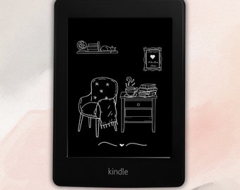 Kindle Lock Screen | Kindle Book Cover | Cozy Reading | Screensaver | Wallpaper | Digital Download