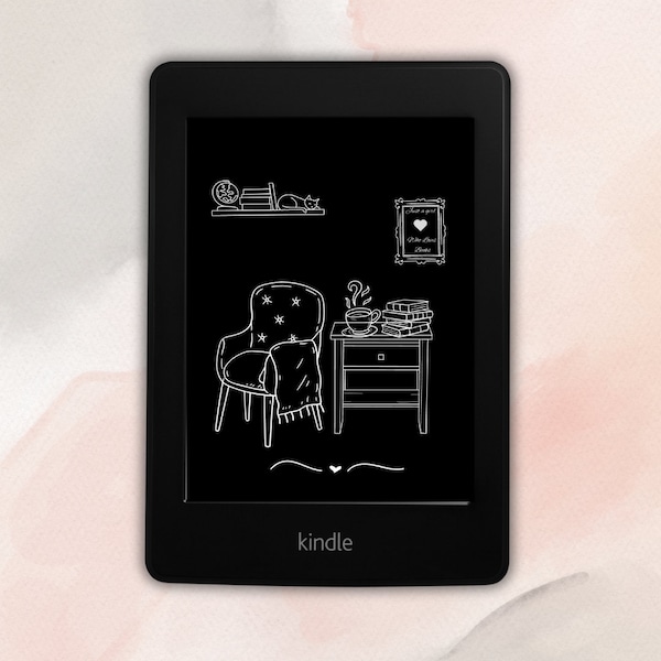 Kindle Lock Screen | Kindle Book Cover | Cozy Reading | Screensaver | Wallpaper | Digital Download