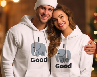 Positive Arabic Hoodie Motivational Sweatshirt Arabic Designs Shirt Quote gift for Arabs I feel good