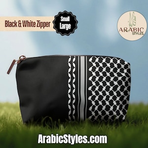 Palestinian Kufiyah Clutch Free Palestine Pouch Stand With Palestine Kuffiyah Purse Arabic Gifts Arabic Travel Makeup bag for woman