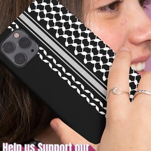 Palästinensischen Kufiyah iPhone MageSafe Fall Free Palästina iPhone Fall Stand mit palästinensischen Telefon Schwarze Telefon Fall Kuffiyah Fall Geschenk für Araber Bild 10