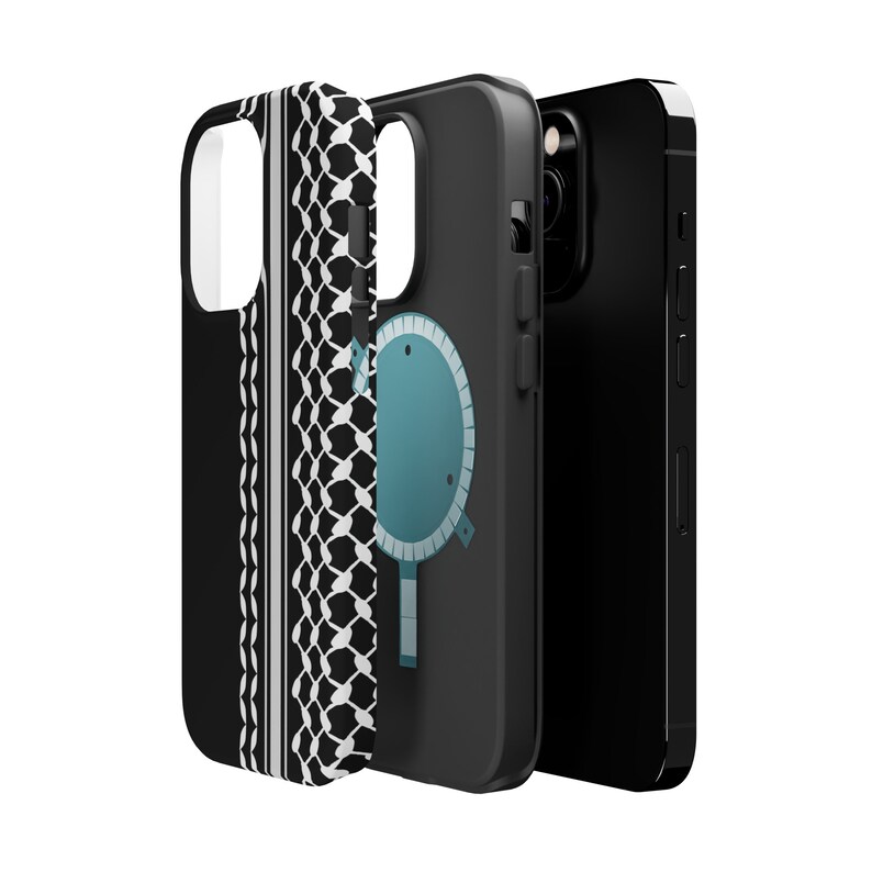 Palästinensischen Kufiyah iPhone MageSafe Fall Free Palästina iPhone Fall Stand mit palästinensischen Telefon Schwarze Telefon Fall Kuffiyah Fall Geschenk für Araber Bild 2
