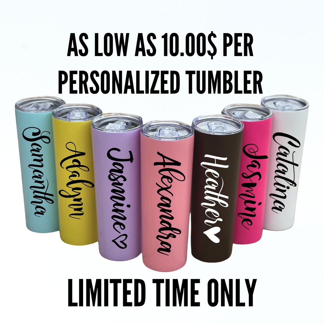 Personalized Tumbler With Straw Girl's Trip Tumbler Skinny Stainless ...