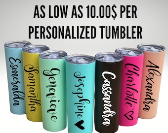 Personalized Tumbler with Straw Stainless Steel Cup Girls Trip Tumbler Custom Tumbler Insulated Tumbler Skinny Tumbler Bridesmaid Proposal
