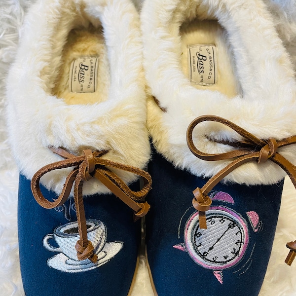 G.H. Bass & Co Faux Fur Lining Slippers Size 8