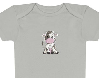 Cute Cow Baby Onesie® - 100% Cotton Short Sleeve Bodysuit