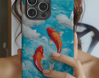 Coque de portable Dreamy Koi Fish : art japonais, brillante ou mate