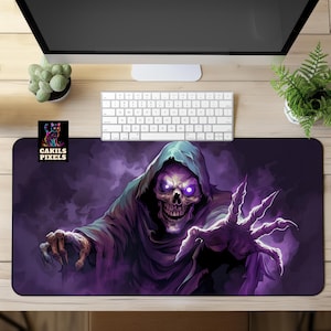 Shadow Reaper Desk Mat: Gothic Horror Gaming Mousepad