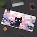 Black Cat Desk Mat Cute Mousepad Anme Aesthetc Mouse Pad Xxl Gamng - View #9