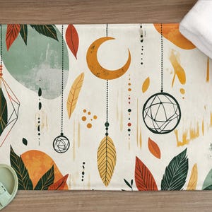 Bohemian Bath Mat: Memory Foam Microfiber, Non-Slip Boho Decor