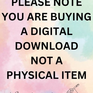 May include: A digital download graphic with a pink, blue, and yellow tie-dye background. The text reads "PLEASE NOTE YOU ARE BUYING A DIGITAL DOWNLOAD NOT A PHYSICAL ITEM". The text "Monix Digital Designs" is written in cursive at the bottom of the graphic.