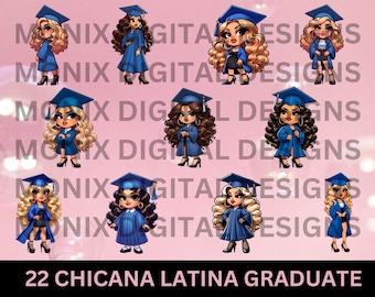 Graduada Chicana PNG, Educated Latina Graduation, Shirts, UV DTF, Iron On Print, Sublimation, Digital Download, Chicana Latina Graduation