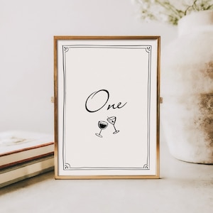 Hochzeit Tischnummer Vorlage Handgeschrieben, Illustriert, Romantische Skurrile Hochzeit Tischdekoration Nummer Design Canva 012