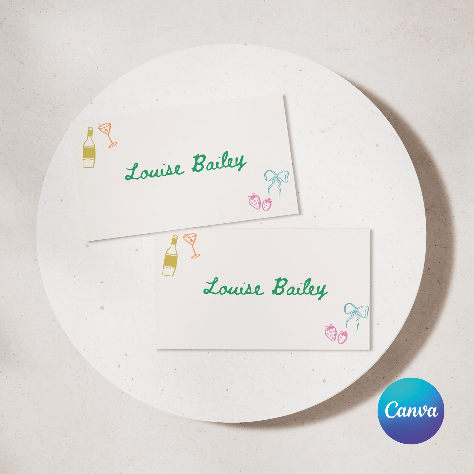 Menu and Place Card Template Hand Illustrated, Scribble Illustration ...