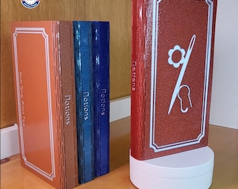 Caja de almacenamiento de accesorios de punto/crochet "Libro"