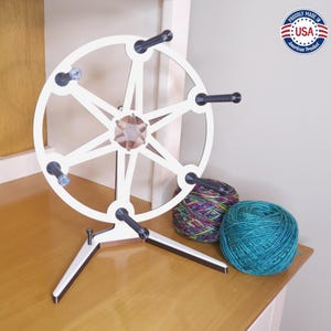 Yarn Stand Wheel (Custom Colors): Great for Colorwork, Holds 6 Balls (DK or Fingering Weight)