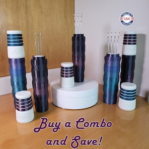 May include: A collection of colorful, cylindrical tools with silver metal components, some containing silver tools. The tools are in shades of blue, purple, and white. The text "Buy a Combo and Save!" is displayed at the bottom of the image.