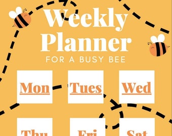 Digital Planner, Weekly Calendar, Organizer for busy schedules