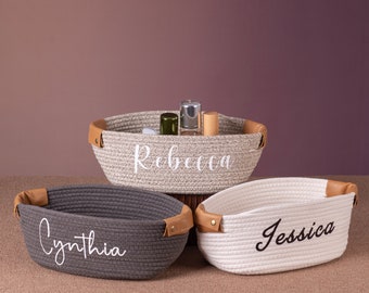 Makeup Storage Organizer Basket, Keepsake Basket, Home Organizer, Desk Organizer, Personalized Gift for Mom, Housewarming Gifts for Women