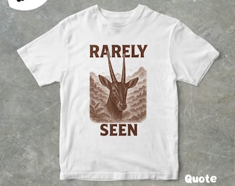 Rarely Seen Saola Graphic T Shirt, Unisex Adult T Shirt, Vintage Style Animal Graphic T Shirt, Endangered Species, Cute Tee, Gift For Her