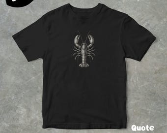 Lobster 90s Vintage Style Tshirt, Retro Y2k Ocean Shirt, Sealife, Lobster Shirts, Lobster Sea Lovers, Unisex Adult Fish Tee, Gift For Her