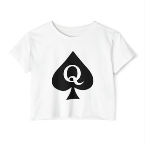 Queen - Women&#39;s Crop Top Adult Themed Feminine Crop Top, Sexy Lifestyle Shirt, Sexy Adult Apparel, Hotwife Clothing, Sexy Crop Top