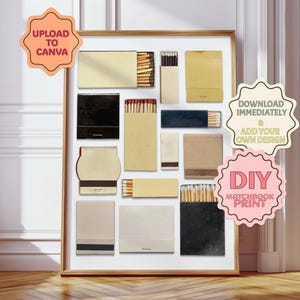 Customizable Matchbook Template: Personalized Digital Download