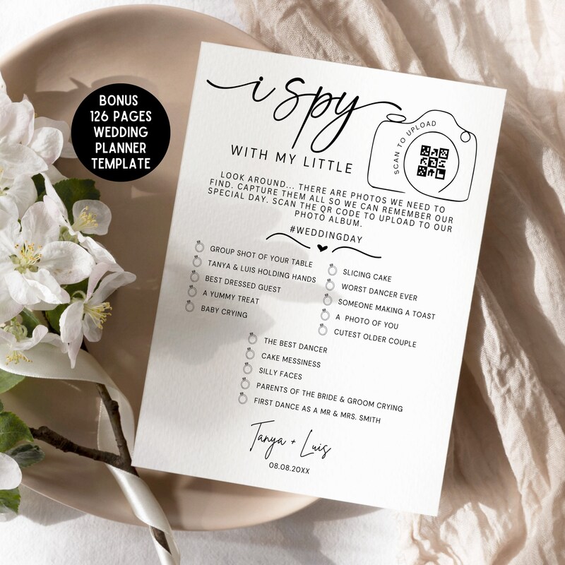I Spy Wedding Game Etsy