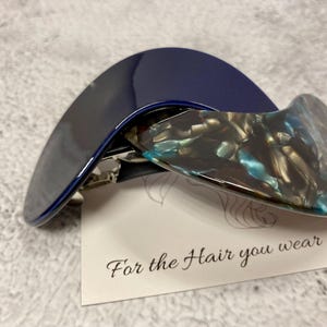 Curved Acetate Hair Barrette (9.5 cms)