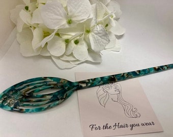 Acetate Bun Clip, Strong Hair Pin for Thick Hair