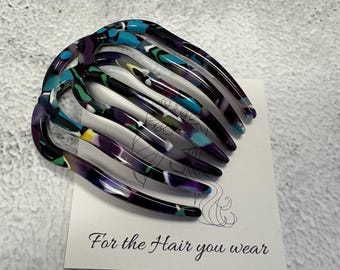 Acetate Hair Comb for French Pleat, Thick Hair, DOUBLE THICKNESS